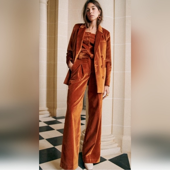 Sezane Neil Trousers Marron - Size 34 - Picture 1 of 6